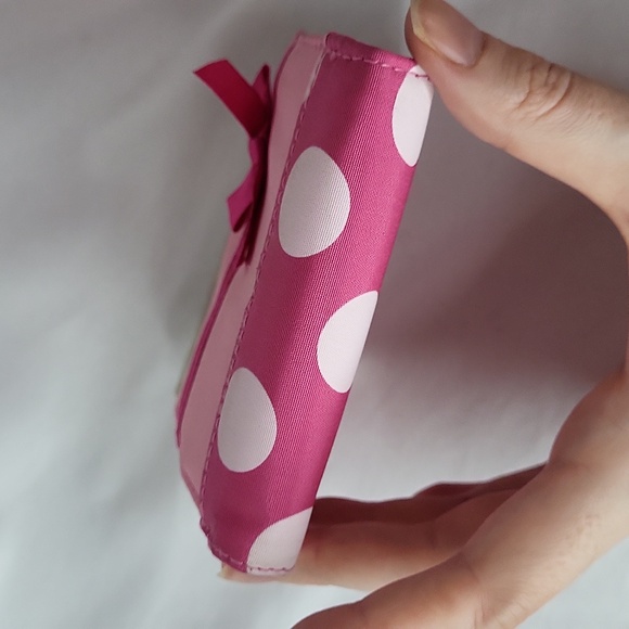 Pink Polka Dot Wallet Coin Purse with Bow New Horizon Dance 4 x 4 in - Picture 6 of 12